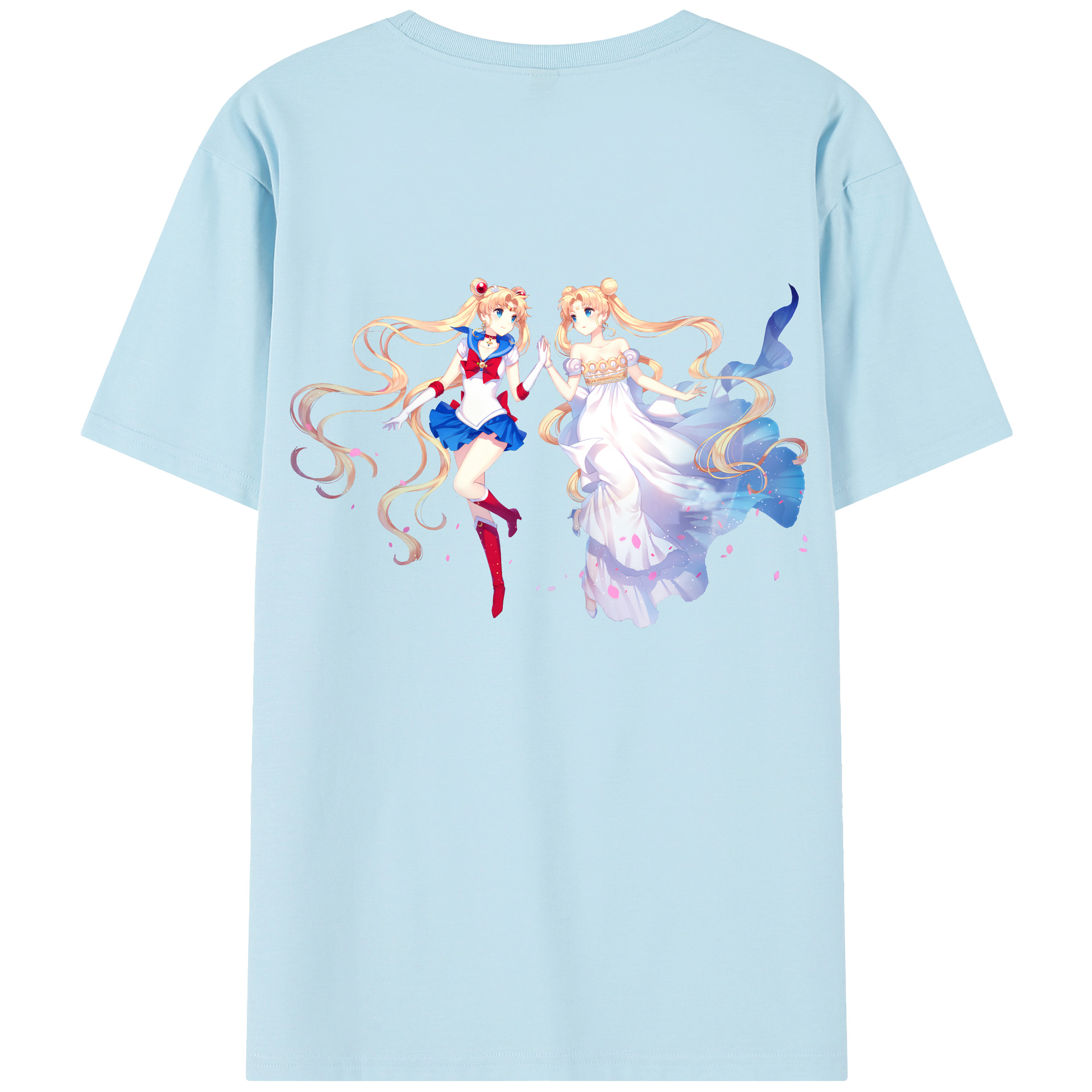 （画像用） 美少女戦士セーラームーン 月野 うさぎ つきの うさぎ Sailor Moon Tsukino Usagi 綿100％半袖Tシャツ（背面プリント）